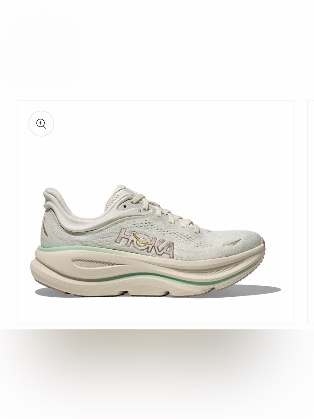 HOKA Bondi 9 color Truffle Salt / Sea Glass women’s size 9B